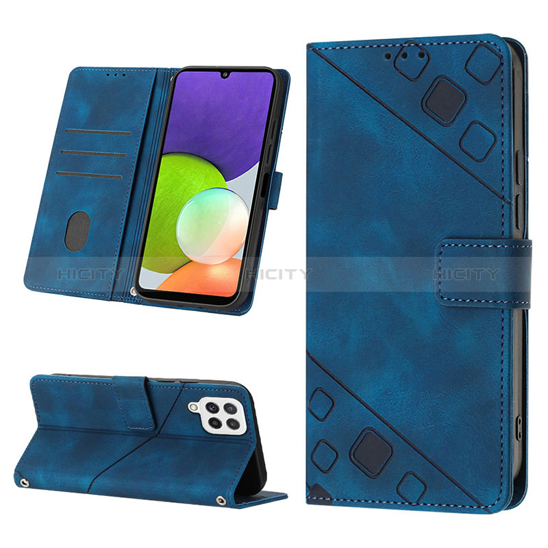 Handytasche Stand Schutzhülle Flip Leder Hülle YB2 für Samsung Galaxy M32 4G groß