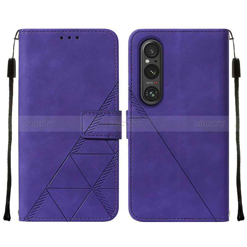 Handytasche Stand Schutzhülle Flip Leder Hülle YB2 für Sony Xperia 1 V