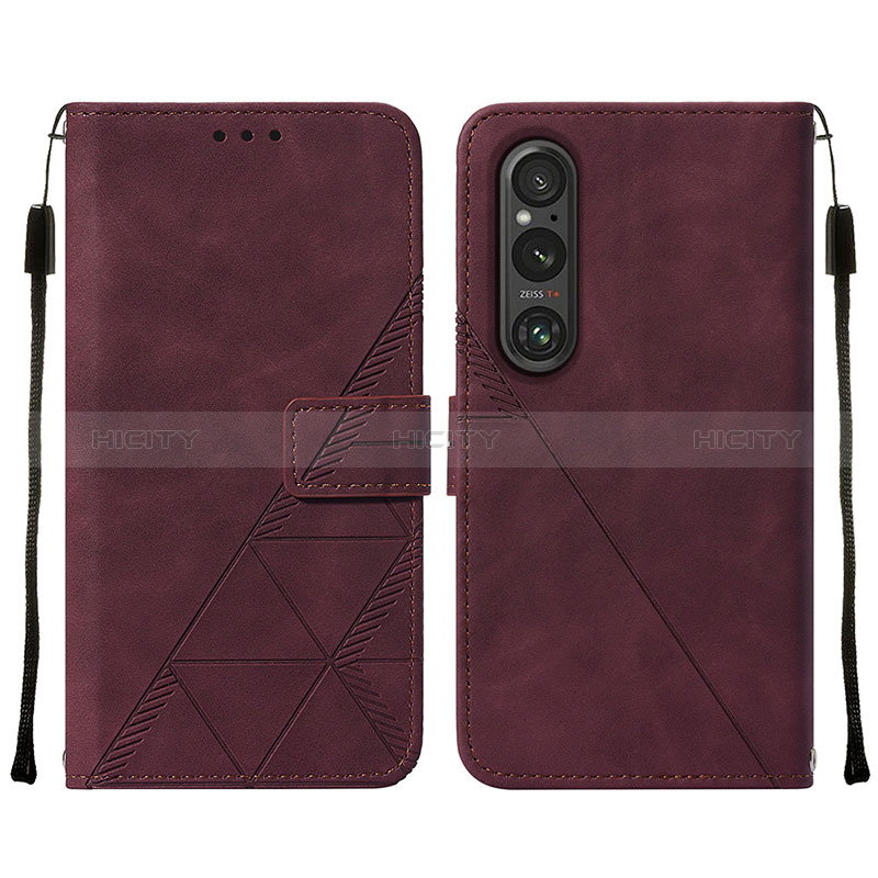 Handytasche Stand Schutzhülle Flip Leder Hülle YB2 für Sony Xperia 1 V