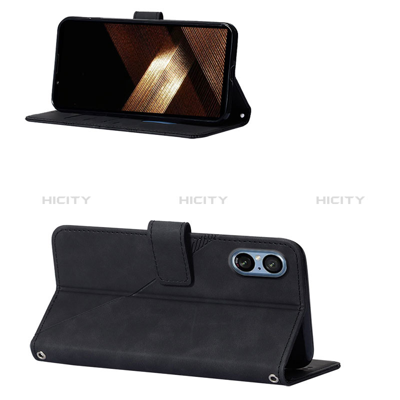 Handytasche Stand Schutzhülle Flip Leder Hülle YB2 für Sony Xperia 5 V groß