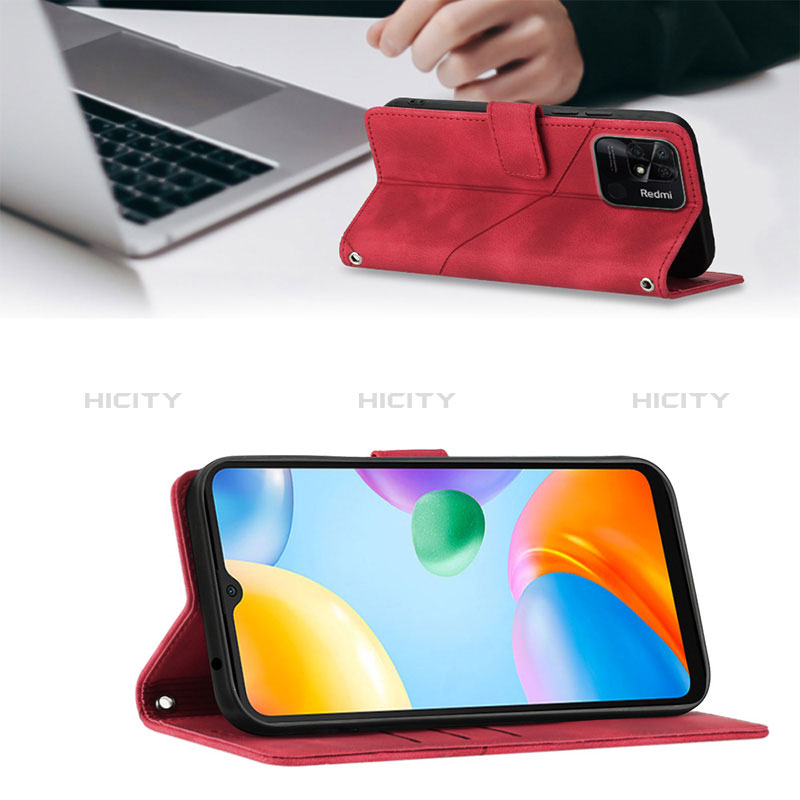 Handytasche Stand Schutzhülle Flip Leder Hülle YB2 für Xiaomi Redmi 10 India groß