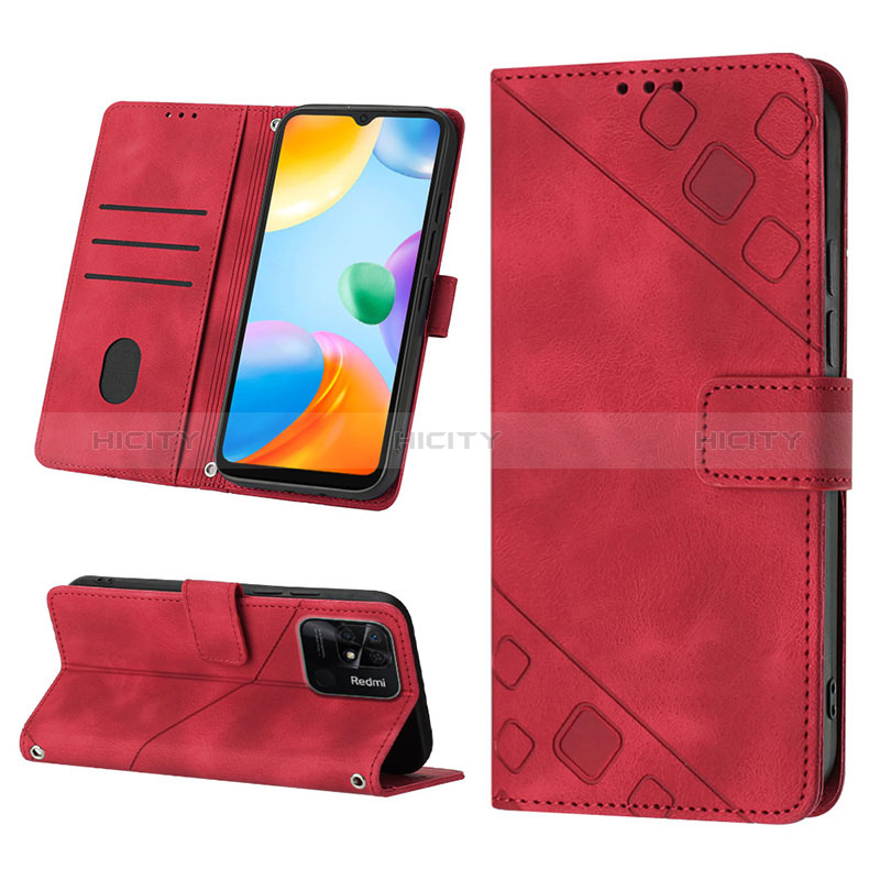 Handytasche Stand Schutzhülle Flip Leder Hülle YB2 für Xiaomi Redmi 10 Power groß