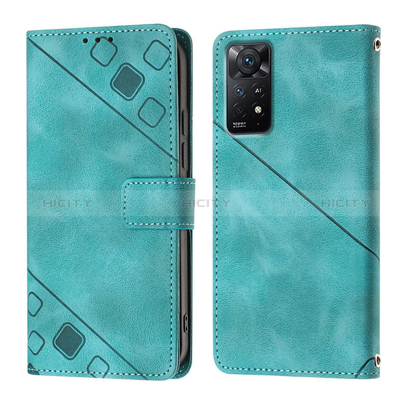 Handytasche Stand Schutzhülle Flip Leder Hülle YB2 für Xiaomi Redmi Note 11 Pro 5G Grün