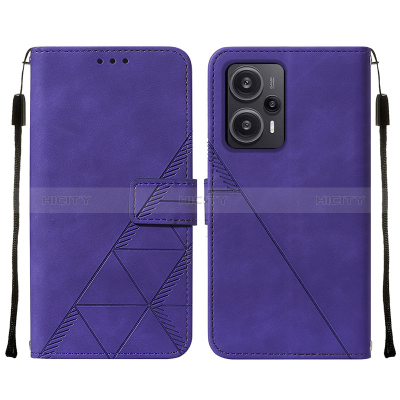 Handytasche Stand Schutzhülle Flip Leder Hülle YB2 für Xiaomi Redmi Note 12 Turbo 5G Violett Plus