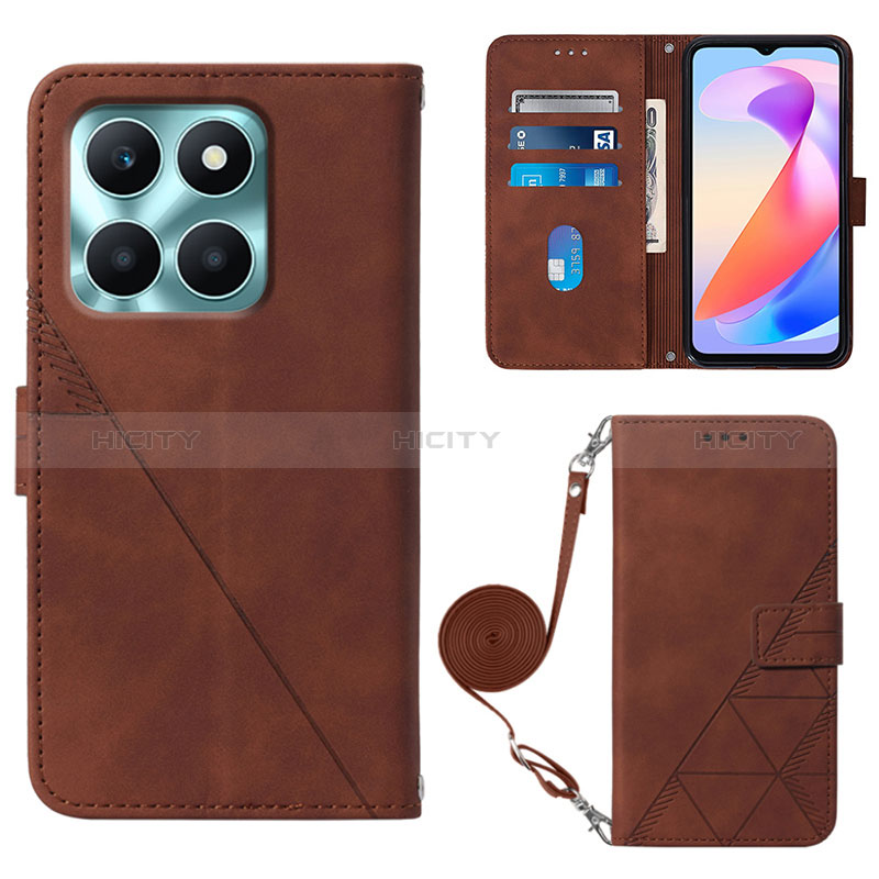 Handytasche Stand Schutzhülle Flip Leder Hülle YB3 für Huawei Honor X6a groß