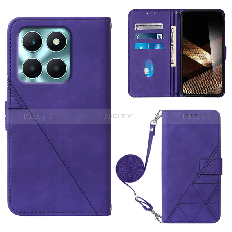 Handytasche Stand Schutzhülle Flip Leder Hülle YB3 für Huawei Honor X8b Violett