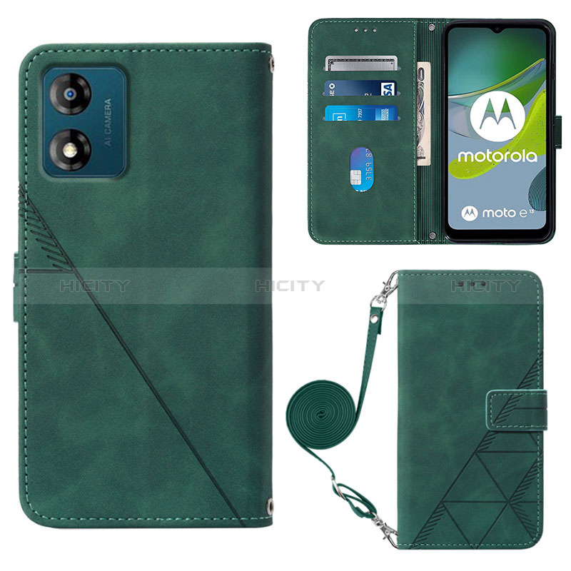 Handytasche Stand Schutzhülle Flip Leder Hülle YB3 für Motorola Moto E13