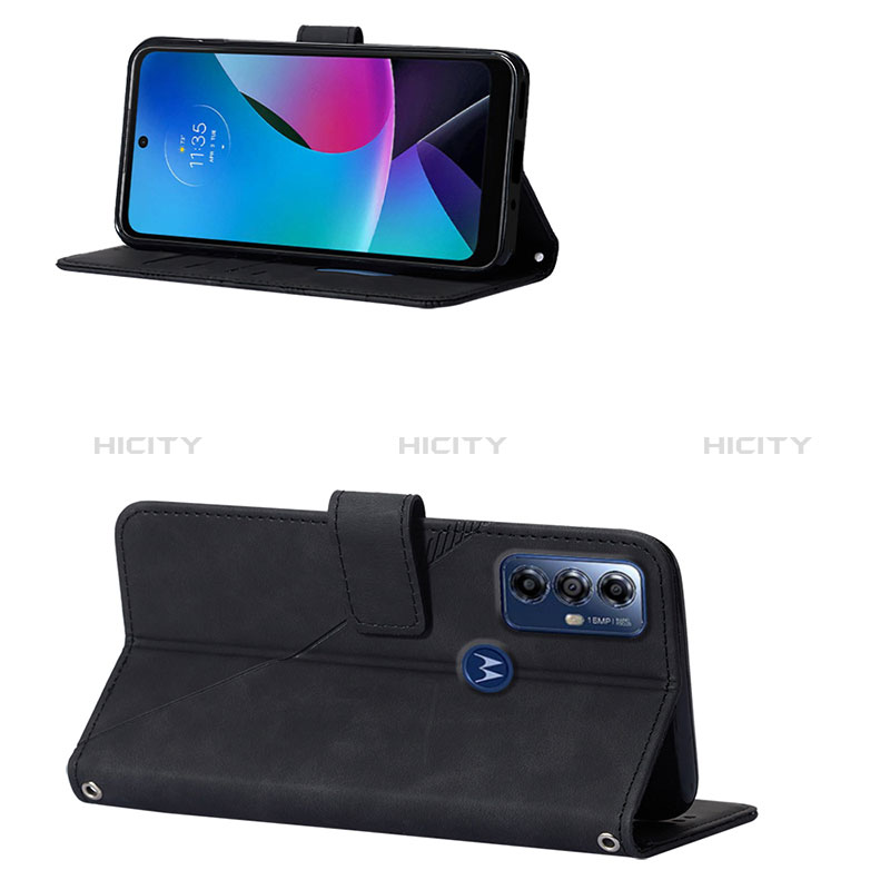 Handytasche Stand Schutzhülle Flip Leder Hülle YB3 für Motorola Moto G Play (2023) groß