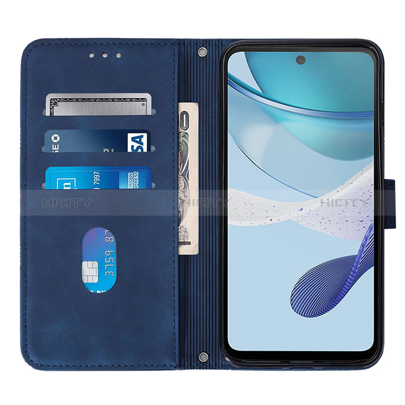 Handytasche Stand Schutzhülle Flip Leder Hülle YB3 für Motorola Moto G53j 5G groß