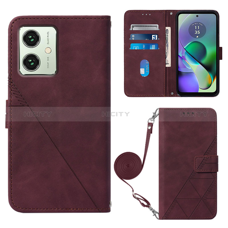 Handytasche Stand Schutzhülle Flip Leder Hülle YB3 für Motorola Moto G54 5G