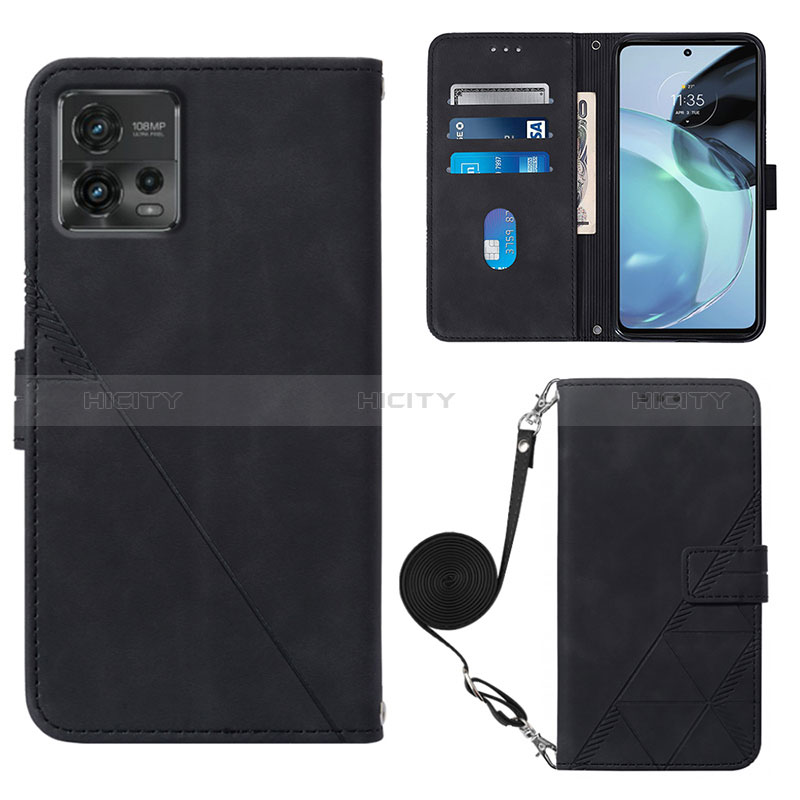 Handytasche Stand Schutzhülle Flip Leder Hülle YB3 für Motorola Moto G72