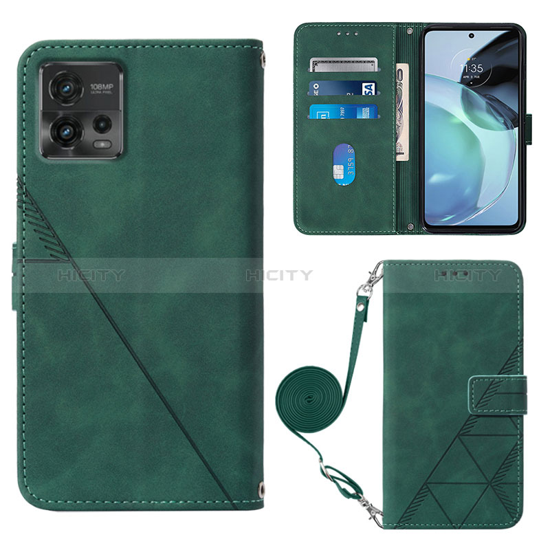 Handytasche Stand Schutzhülle Flip Leder Hülle YB3 für Motorola Moto G72