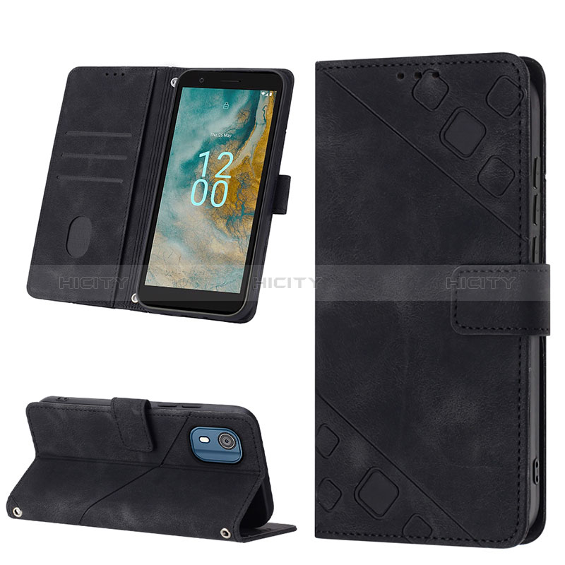 Handytasche Stand Schutzhülle Flip Leder Hülle YB3 für Nokia C02 groß