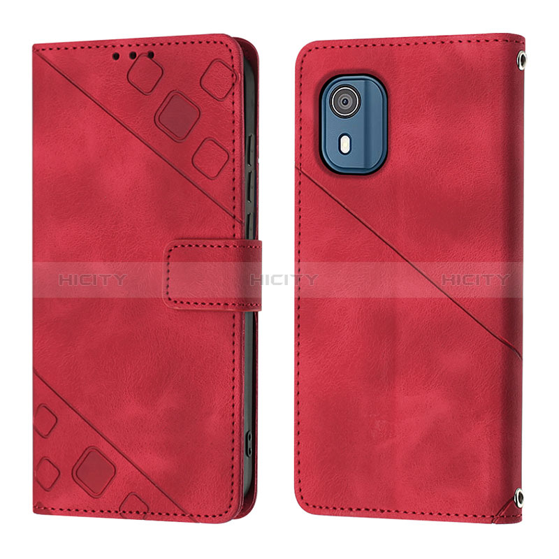 Handytasche Stand Schutzhülle Flip Leder Hülle YB3 für Nokia C02 Rot