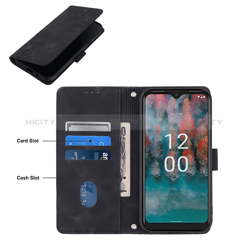 Handytasche Stand Schutzhülle Flip Leder Hülle YB3 für Nokia C12