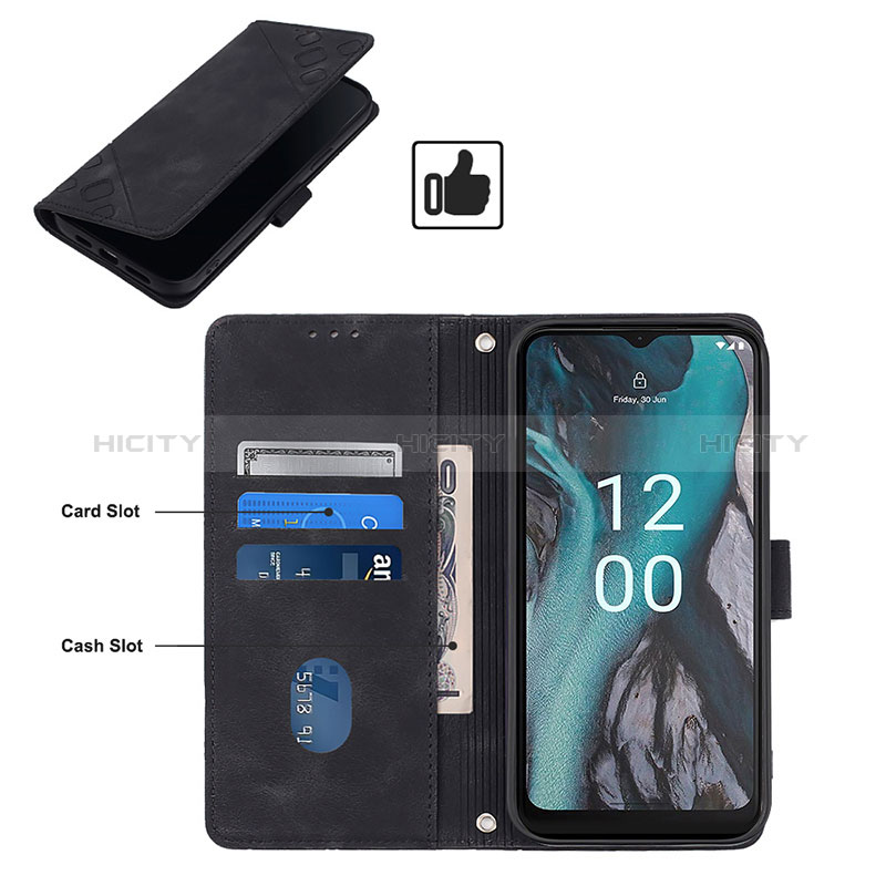 Handytasche Stand Schutzhülle Flip Leder Hülle YB3 für Nokia C22 groß