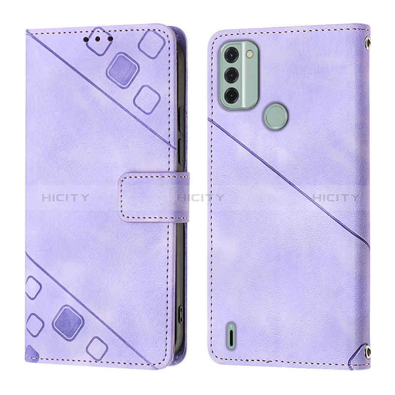 Handytasche Stand Schutzhülle Flip Leder Hülle YB3 für Nokia C31 Violett Plus