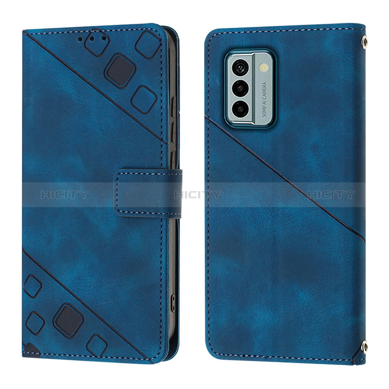 Handytasche Stand Schutzhülle Flip Leder Hülle YB3 für Nokia G22 Blau