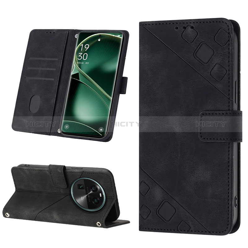 Handytasche Stand Schutzhülle Flip Leder Hülle YB3 für Oppo Find X6 Pro 5G groß