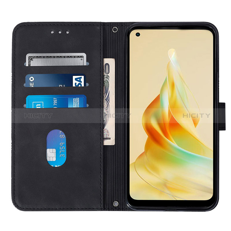 Handytasche Stand Schutzhülle Flip Leder Hülle YB3 für Oppo Reno8 T 4G