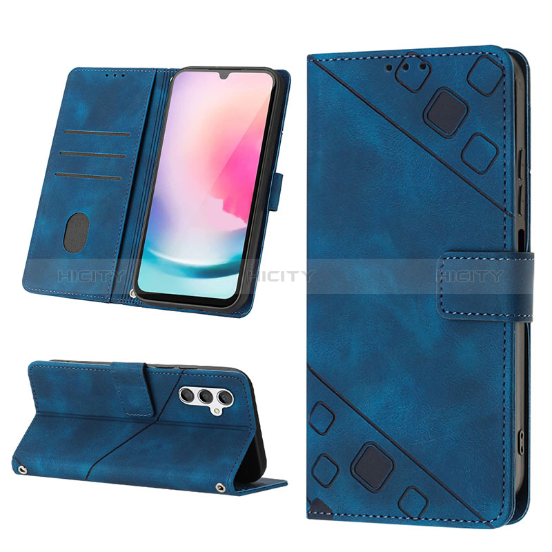 Handytasche Stand Schutzhülle Flip Leder Hülle YB3 für Samsung Galaxy A24 4G groß