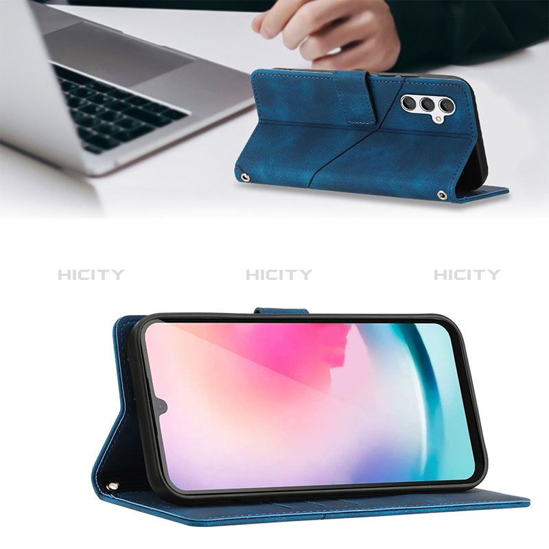 Handytasche Stand Schutzhülle Flip Leder Hülle YB3 für Samsung Galaxy A24 4G groß