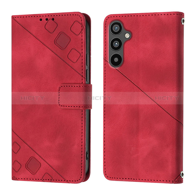 Handytasche Stand Schutzhülle Flip Leder Hülle YB3 für Samsung Galaxy A34 5G Rot