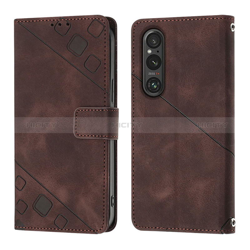 Handytasche Stand Schutzhülle Flip Leder Hülle YB3 für Sony Xperia 1 V