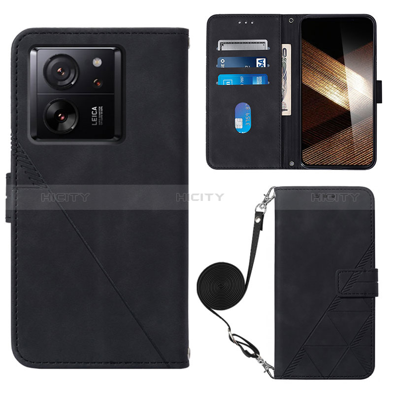 Handytasche Stand Schutzhülle Flip Leder Hülle YB3 für Xiaomi Mi 13T 5G Schwarz