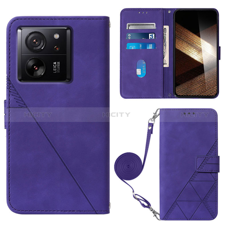 Handytasche Stand Schutzhülle Flip Leder Hülle YB3 für Xiaomi Mi 13T 5G Violett