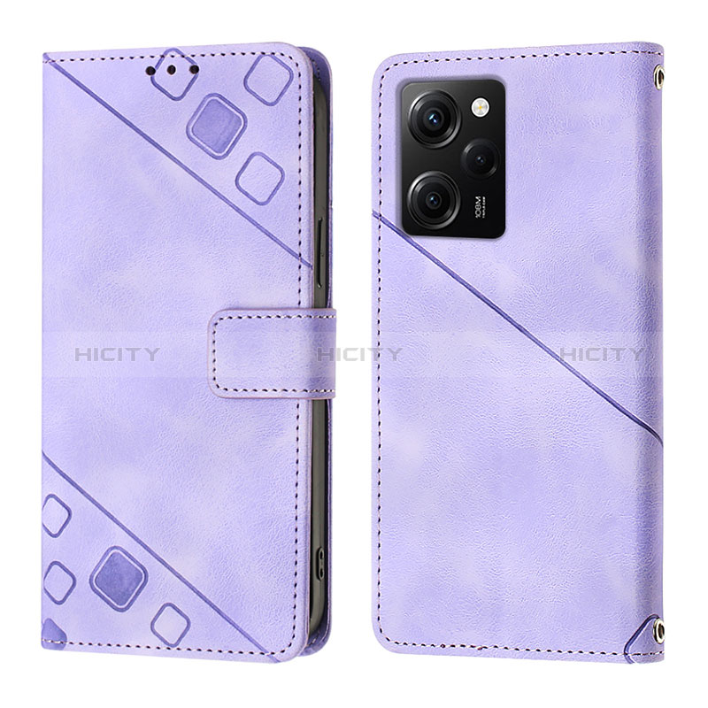 Handytasche Stand Schutzhülle Flip Leder Hülle YB3 für Xiaomi Poco X5 Pro 5G Violett