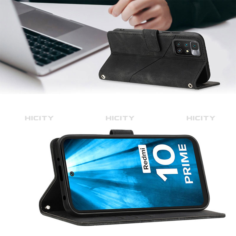 Handytasche Stand Schutzhülle Flip Leder Hülle YB3 für Xiaomi Redmi 10 Prime groß