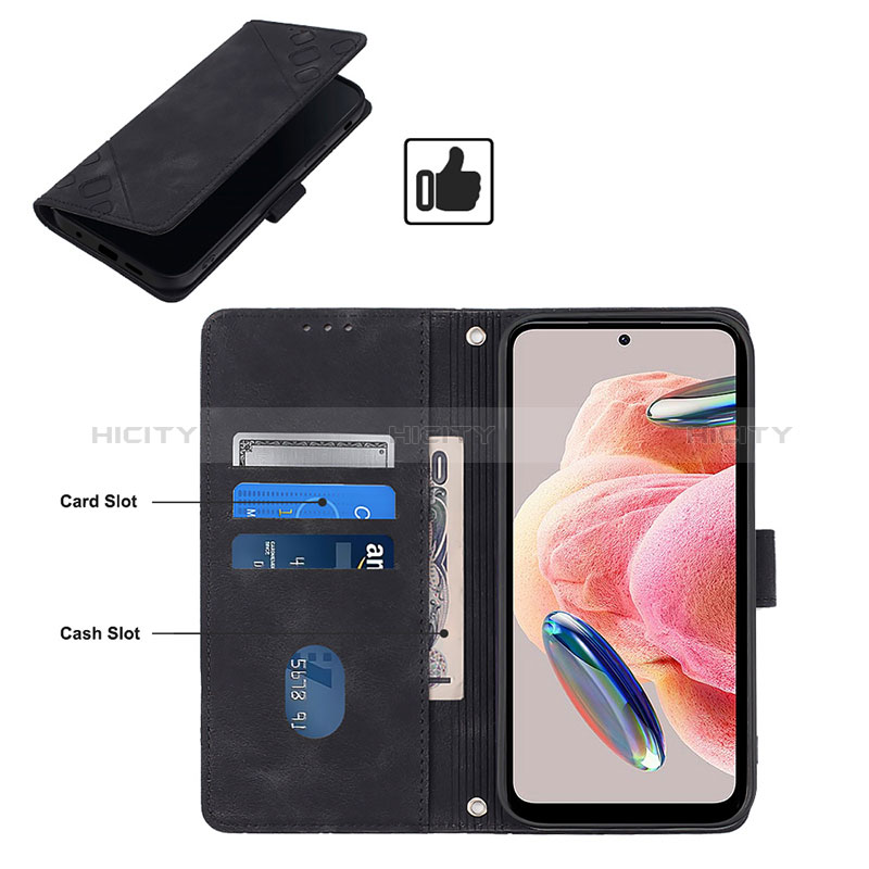 Handytasche Stand Schutzhülle Flip Leder Hülle YB3 für Xiaomi Redmi Note 12 4G groß