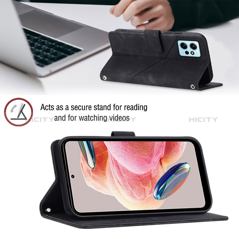 Handytasche Stand Schutzhülle Flip Leder Hülle YB3 für Xiaomi Redmi Note 12 4G groß