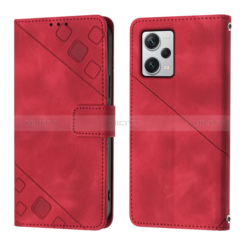 Handytasche Stand Schutzhülle Flip Leder Hülle YB3 für Xiaomi Redmi Note 12 Pro+ Plus 5G Rot