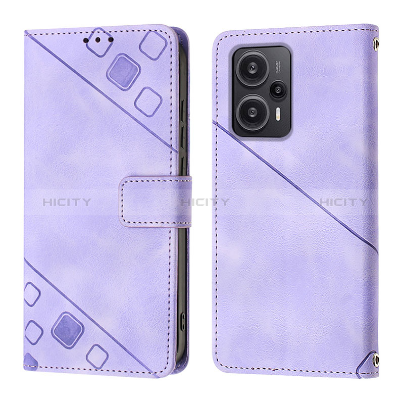 Handytasche Stand Schutzhülle Flip Leder Hülle YB3 für Xiaomi Redmi Note 12 Turbo 5G Violett