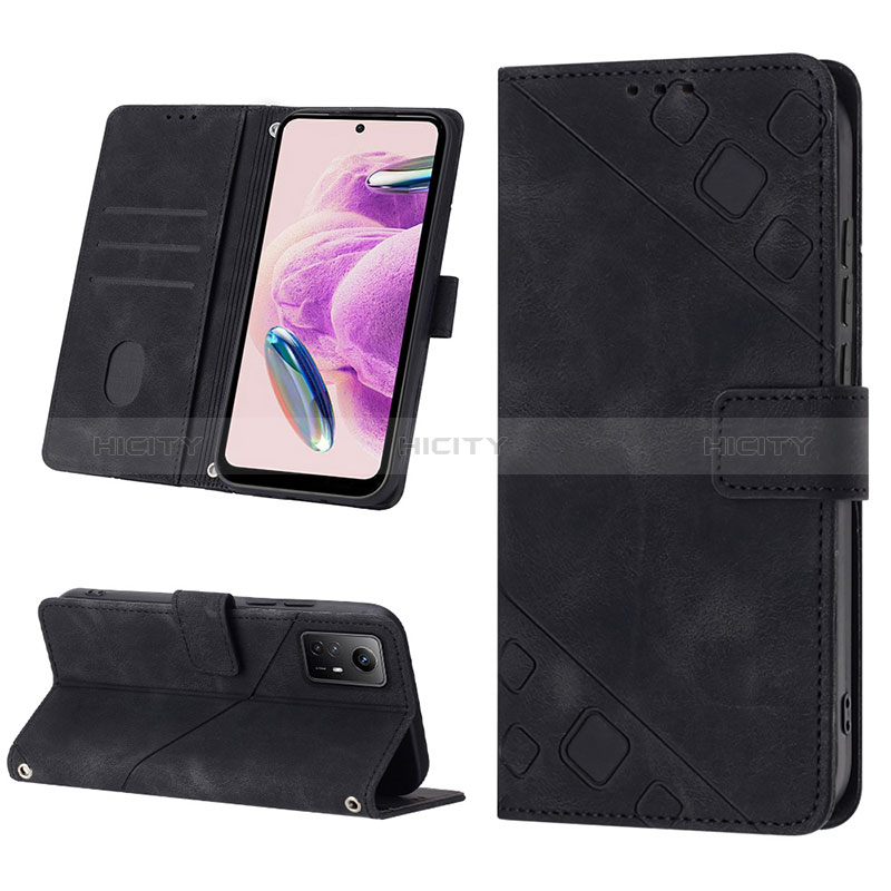 Handytasche Stand Schutzhülle Flip Leder Hülle YB3 für Xiaomi Redmi Note 12S groß