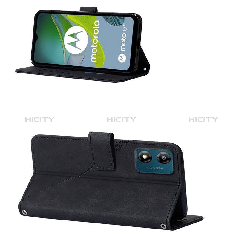 Handytasche Stand Schutzhülle Flip Leder Hülle YB4 für Motorola Moto E13