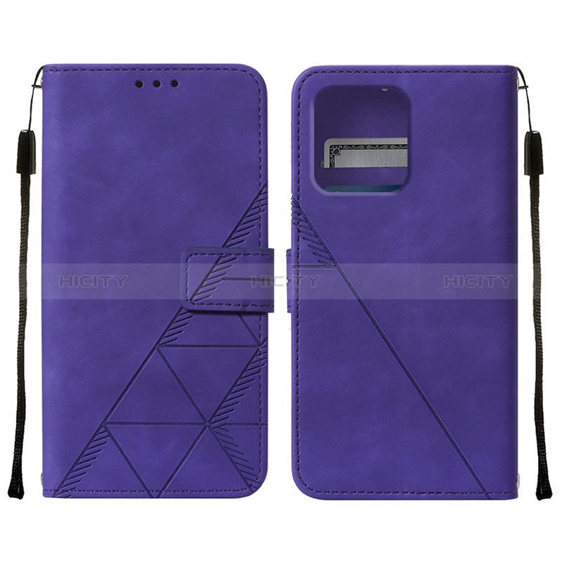 Handytasche Stand Schutzhülle Flip Leder Hülle YB4 für Motorola Moto Edge 40 Pro 5G Violett Plus