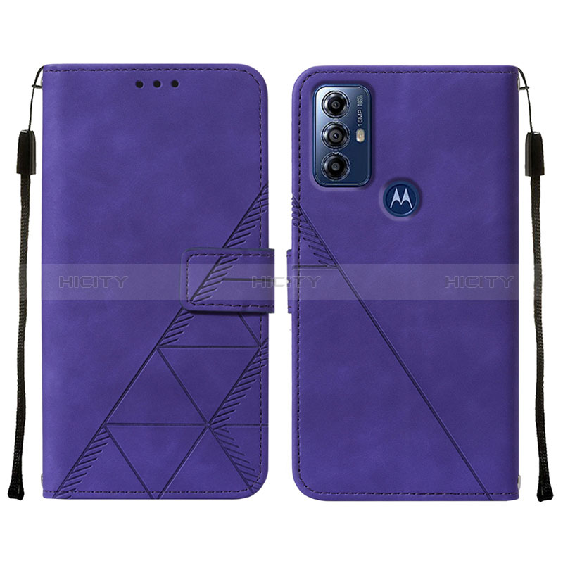 Handytasche Stand Schutzhülle Flip Leder Hülle YB4 für Motorola Moto G Play (2023) Violett Plus