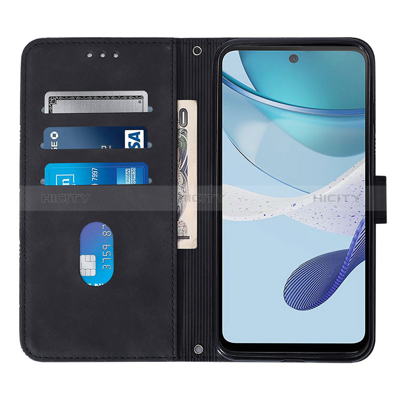 Handytasche Stand Schutzhülle Flip Leder Hülle YB4 für Motorola Moto G53 5G groß