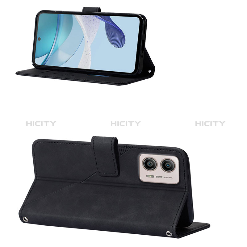 Handytasche Stand Schutzhülle Flip Leder Hülle YB4 für Motorola Moto G53 5G groß