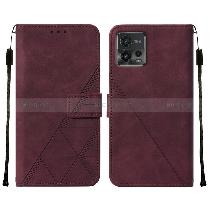 Handytasche Stand Schutzhülle Flip Leder Hülle YB4 für Motorola Moto G72 Rot