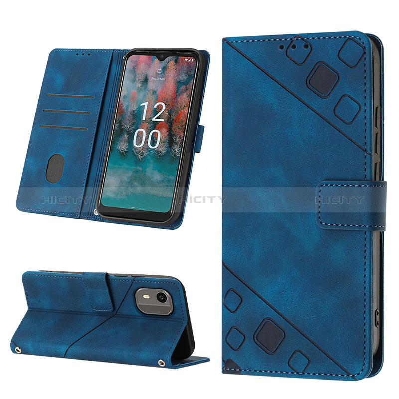 Handytasche Stand Schutzhülle Flip Leder Hülle YB4 für Nokia C12 Plus