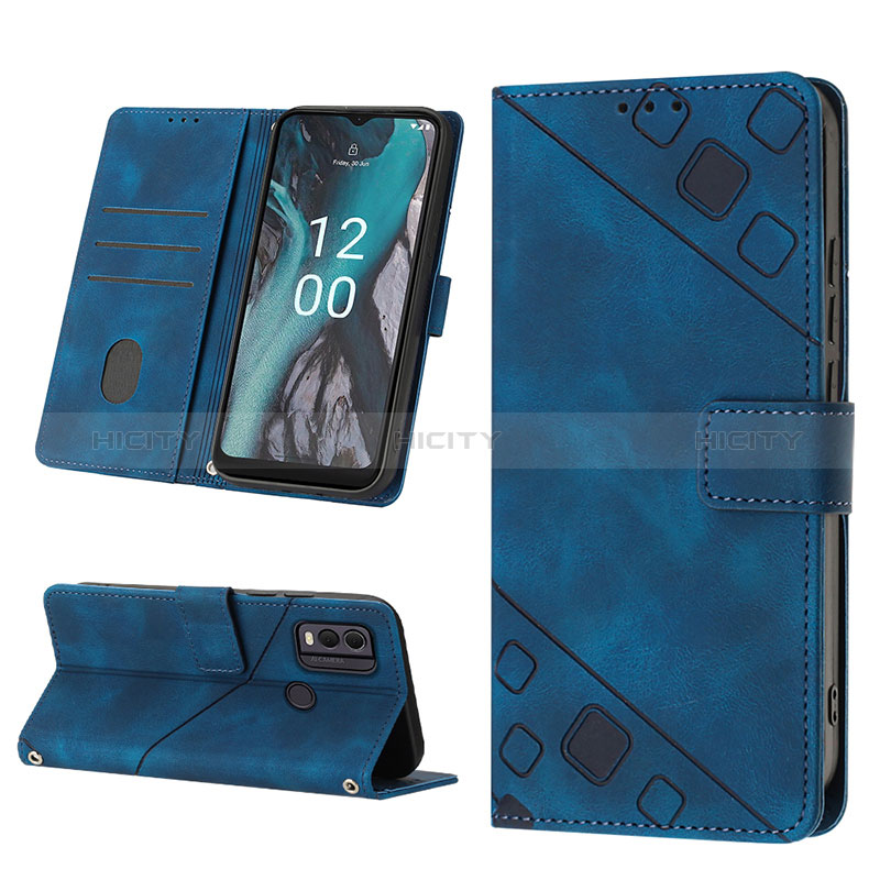 Handytasche Stand Schutzhülle Flip Leder Hülle YB4 für Nokia C22 groß