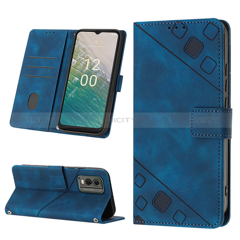 Handytasche Stand Schutzhülle Flip Leder Hülle YB4 für Nokia C32 groß