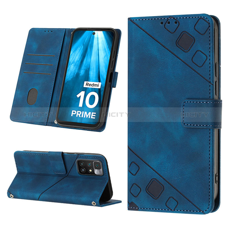 Handytasche Stand Schutzhülle Flip Leder Hülle YB4 für Xiaomi Redmi 10 Prime groß