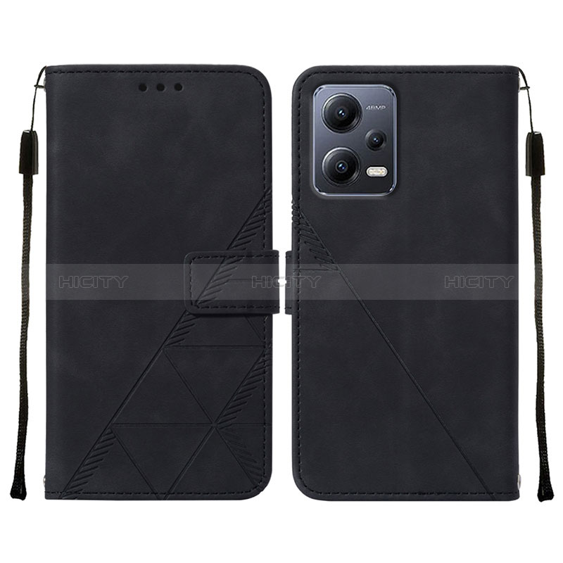 Handytasche Stand Schutzhülle Flip Leder Hülle YB4 für Xiaomi Redmi Note 12 5G Schwarz Plus