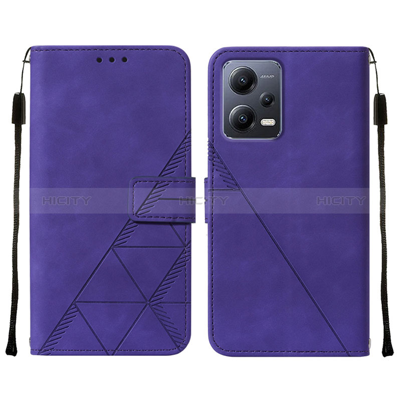 Handytasche Stand Schutzhülle Flip Leder Hülle YB4 für Xiaomi Redmi Note 12 5G Violett Plus