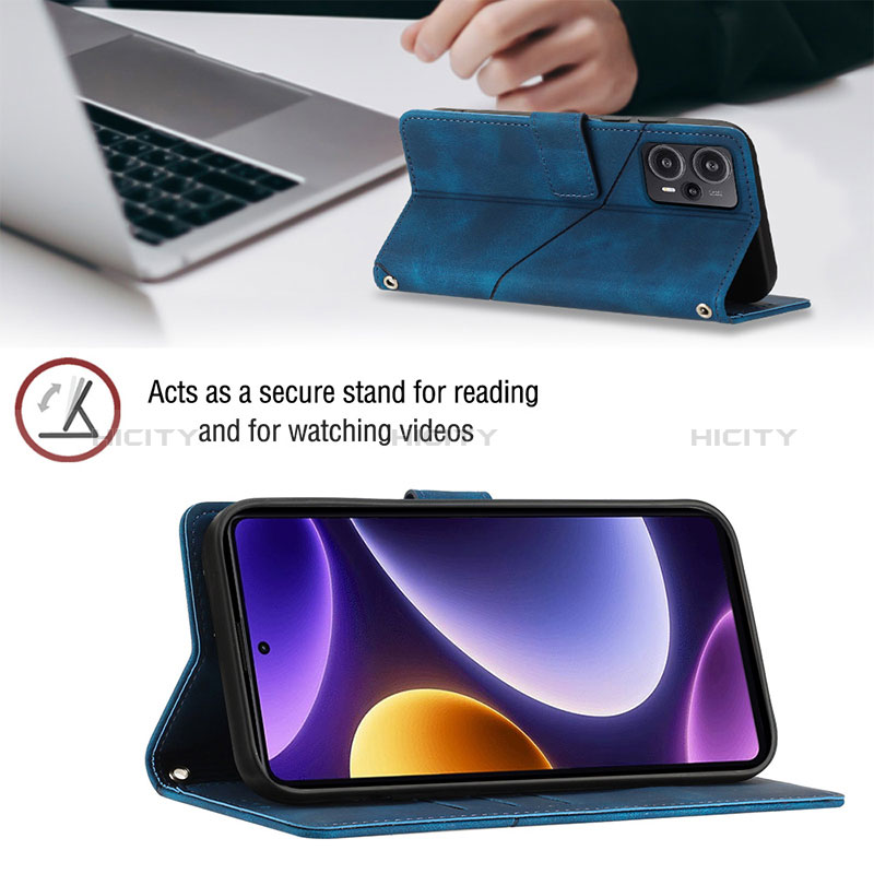 Handytasche Stand Schutzhülle Flip Leder Hülle YB4 für Xiaomi Redmi Note 12 Turbo 5G groß